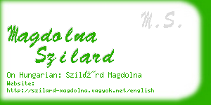 magdolna szilard business card